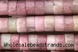 ROND39 15 inches 2*4mm heishi pink wooden jasper beads