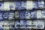 ROND42 15 inches 2*4mm heishi blue spot stone beads