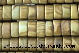 ROND49 15 inches 2*4mm heishi wooden jasper gemstone beads