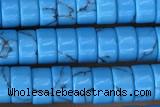 ROND56 15 inches 2*4mm heishi synthetic turquoise gemstone beads