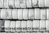 ROND72 15 inches 2*4mm heishi white howlite gemstone beads