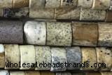 ROND77 15 inches 2*4mm heishi picture jasper gemstone beads