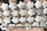 STAR04 15 inches 16mm star white crazy lace agate beads