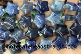 STAR09 15 inches 16mm star blue aventurine gemstone beads