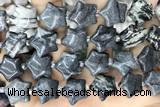 STAR15 15 inches 16mm star black water jasper beads