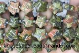 STAR19 15 inches 16mm star unakite gemstone beads