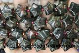 STAR22 15 inches 16mm star unakite gemstone beads