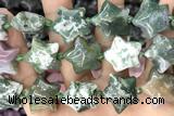 STAR34 15 inches 20mm star Indian agate gemstone beads