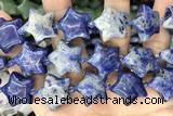 STAR35 15 inches 20mm star blue spot stone beads