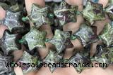 STAR37 15 inches 20mm star dragon blood jasper beads