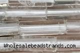 TUBE01 15 inches 4*13mm tube white crystal gemstone beads