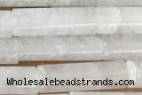 TUBE02 15 inches 4*13mm tube white jade gemstone beads