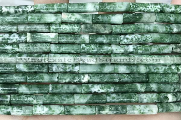 TUBE07 15 inches 4*13mm tube Qinghai jade gemstone beads