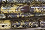 TUBE23 15 inches 4*13mm tube elephant skin jasper gemstone beads