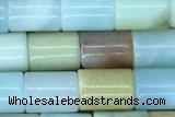 TUBE49 15 inches 6*8mm tube amazonite gemstone beads