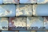 TUBE53 15 inches 6*8mm tube synthetic serpentine jasper gemstone beads