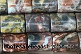 TUBE56 15 inches 6*8mm tube leopard skin jasper gemstone beads