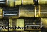 TUBE58 15 inches 6*8mm tube yellow tiger eye gemstone beads