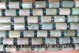 TUBE72 15 inches 8*12mm faceted tube amazonite gemstone beads