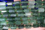 TUBE75 15 inches 8*12mm faceted tube strawberry quartz beads