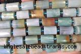 TUBE82 15 inches 10*14mm faceted tube amazonite gemstone beads