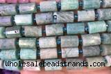 TUBE83 15 inches 10*14mm faceted tube amazonite gemstone beads