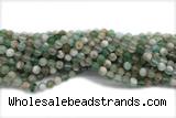 AGAT218 15 inches 6mm round green sakura agate gemstone beads