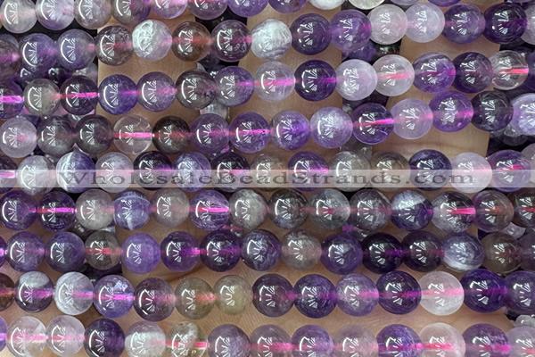 AMET07 15 inches 6mm round amethyst gemstone beads