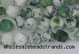 CAA1020 15.5 inches 6mm faceted nuggets tree agate beads