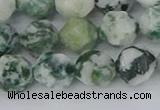 CAA1022 15.5 inches 10mm faceted nuggets tree agate beads