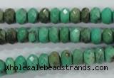 CAA103 15.5 inches 5*8mm faceted rondelle grass agate gemstone beads