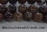 CAA1037 15.5 inches 8mm round dragon veins agate beads wholesale