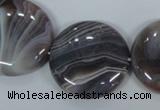 CAA107 15.5 inches 30mm coin botswana agate gemstone beads