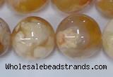 CAA1076 15.5 inches 16mm round sakura agate gemstone beads