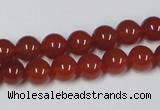 CAA111 15.5 inches 8mm round red agate gemstone beads wholesale