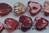 CAA1188 15.5 inches 16mm - 18mm heart dragon veins agate beads