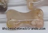 CAA1192 15.5 inches 22*40mm - 25*45mm bone sakura agate beads