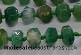 CAA1207 15.5 inches 8*12mm - 10*14mm faceted nuggets sakura agate beads