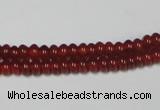 CAA121 15.5 inches 3*5mm rondelle red agate gemstone beads