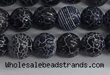 CAA1211 15.5 inches 8mm round frosted agate beads wholesale