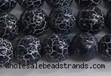 CAA1212 15.5 inches 10mm round frosted agate beads wholesale