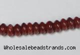 CAA122 15.5 inches 5*8mm rondelle red agate gemstone beads