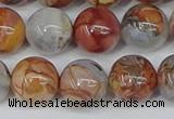 CAA1224 15.5 inches 12mm round gold mountain agate beads