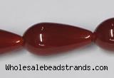 CAA134 15.5 inches 15*30mm teardrop red agate gemstone beads