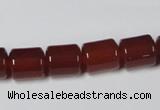 CAA139 15.5 inches 9*12mm column red agate gemstone beads