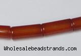 CAA140 15.5 inches 8*18mm column red agate gemstone beads