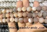 CAA1433 15.5 inches 12mm round matte druzy agate beads