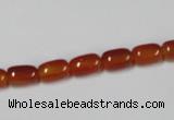 CAA144 15.5 inches 6*9mm drum red agate gemstone beads