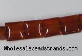 CAA160 15.5 inches 12*12mm square red agate gemstone beads