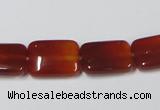 CAA161 15.5 inches 12*16mm rectangle red agate gemstone beads